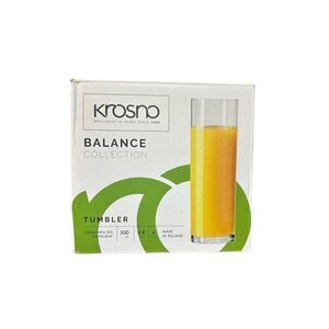 KROSNO BALANCE TUMBLER GLASS Set Of‎ 6 6.8Oz Glasses